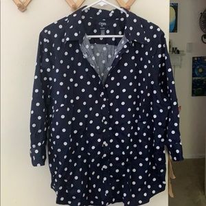 Polka dotted button up